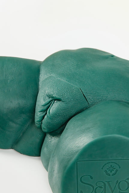 Close up of Sayge showcasing the plus size anatomy waxing key in the key slot