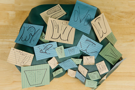 Multiple brazilian wax sticky note instructions covering a 3D wax training tool